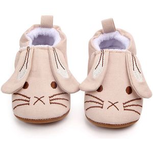 Peuter Baby Meisje Jongen Cartoon Dier Mocassins Bunny Oren Eerste Walker Soft Sole Crib Huis Schoenen Anti-Slip Pre-Wandelaars Schoenen