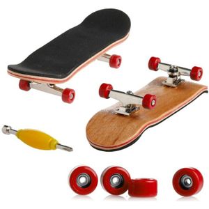 1Set Houten Dek Toets Skateboard Sport Spelletjes Kids Maple Hout Set R9JD