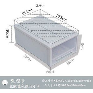Plastic Lade Opbergdoos Kleding Ondergoed Bh Sokken Organizer Speelgoed Snacks Diversen Opslag Container Verdikte Organisator Bin