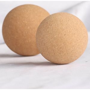 2Pcs Natuurlijke Kurk Massage Bal Fascia Kurk Ballmuscle Massage Tension Relief Rugpijn Spier Trigger Punt Massage Fitness