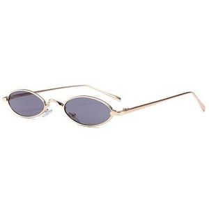 Kleine Ovale Ultraviolet Proof Zonnebril Retro Metalen Frame Geel Rood Vintage Ronde Zonnebril Inisex Wandelen Eyewear