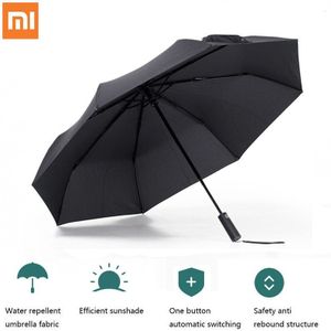 Xiaomi Mijia Automatische Zonnige Regenachtige Bumbershoot Aluminium Winddicht Waterdicht Uv Parasol Man Vrouw Zomer Winter Zonnescherm