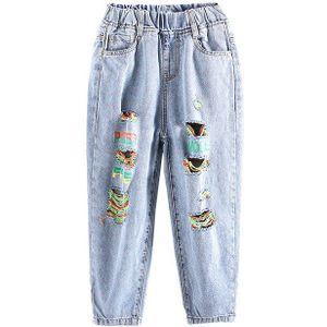 Meisje Jeans Lente Zomer Kinderen Ripped Broek Mode Kleding Tiener 4 6 7 9 10 12 Jaar Oude Blauwe Student kids Denim Broek