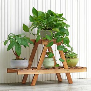Bamboe Plant Bloem Plank Stand Bloempot Rack Holder Tuin Woonkamer Tafel Planter Display Stand Home Decor Indoor Outdoor