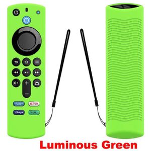 1Pc Afstandsbediening Geval Vervanging Voor Tv Stick Alexa Voice Remote (3rd Gen) Release Siliconen Beschermhoes Mouwen Met Lanyard