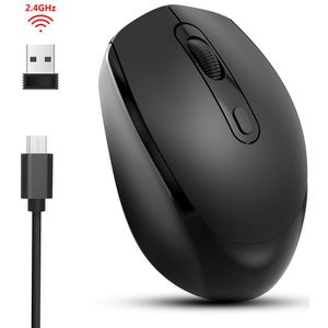 1Pc 2.4G Draadloze Muis Oplaadbare Compati Draadloze Muis Voor Ipad Laptop Computer Mause Kantoor Slient Klik Usb Muis