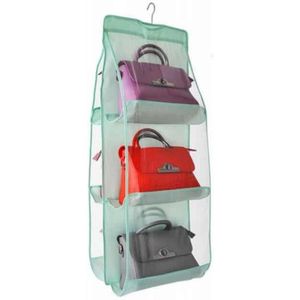 Reizen Accessoires Mode Dubbelzijdig Transparant 6 Pocket Verpakking Organisator Opvouwbare Opknoping Handtas Hangers Tas