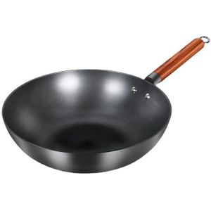 Non Stick Wok Chines Originele Gourmet Steelpan Koekenpan Gietijzeren Wok Chino Kookpot Gas Poele Cuisine Keuken Kookgerei