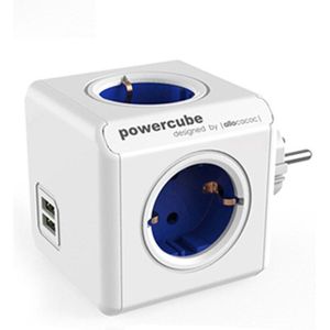 Allocacoc Smart Home PowerCube Socket EU Plug 4 Outlets 2 Usb-poorten Adapter Power Strip Extension Adapter Multi Stekkerdoos