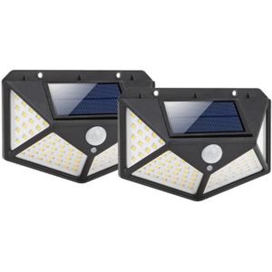 Warm Wit 100 Led Solar Light Ipr Motion Sensor Wandlamp Buitenverlichting Waterdicht Tuin Solar Lamp Yard Beveiliging lamp
