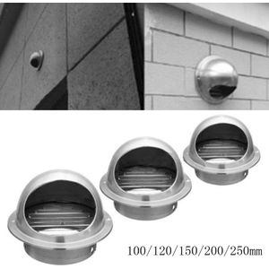 100/120/150/200/250mm rvs afzuigkap, kap externe muur vent cap ventilatie cap air ventilatie ventilator