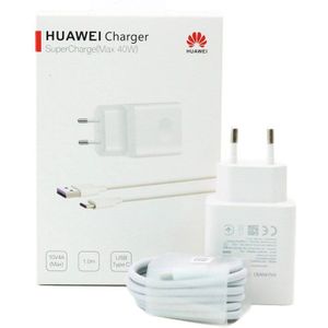 Originele Huawei Supercharge Fast Charger Max 40W 10V/4A 5V/4A Met 5A Kabel Huawei p30 P40 Nova 5 Pro Mate 30 20 Pro Magic 2