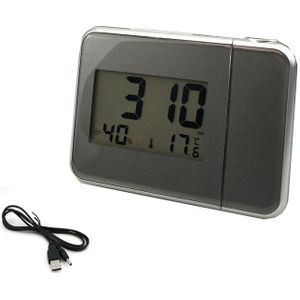 Tijd Projectie Digitale Wekker Met Weerstation Thermometer Kalender Datum Display Veranderende Snooze Led Digitale Klok