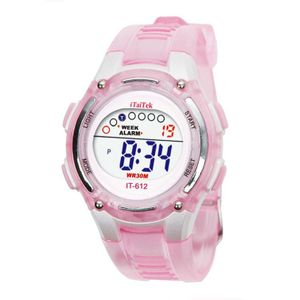 Cute Kids Horloge Populaire horloge Kinderen Jongens Meisjes Zwemmen Sport Digitale Waterdichte Horloges 661D21