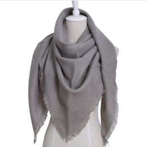 8 Kleuren Vrouwen Warm Sjaals Luxe Imitatie Cashmere Winter Sjaal Voor Vrouwen Wol Effen Driehoek Bandage Sjaals