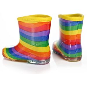Nieuwkomers Kids Regenlaarzen Meisjes Jongens Baby kinderen regenboog Zachte schoenen Regenlaarzen Loverly Waterdichte antislip Schoenen C59 10