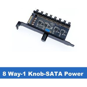 Computer Pc 6 Kanaals 8 Manier 4 Pin Pwm 3 Pin Fan Speed Controller Pci Cover, 12V Temperatuurregeling Voor Cpu Case Fan Radiator