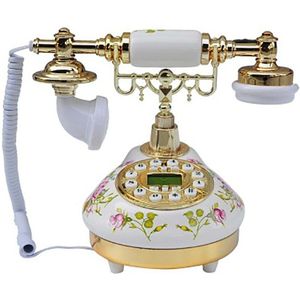 Knop Wijzerplaat Antieke Telefoon, Lcd Display Vintage Telefoon Klassieke Europese Retro Vaste Telefoon Voor Home Hotel Office