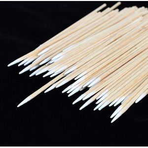 100 Stuks Wegwerp Ultra-Kleine Borstels Wattenstaafje Pluizende Micro Borstels Wimper Extension Tool Lash, Lijm Verwijderen Tool