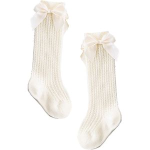 Leuke Strik Baby Sokken Katoen Bows Baby Meisjes Kniekousen Lente Zomer Mesh Kids Baby Peuter Kniekousen 0-2Y