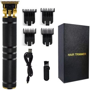 Usb Professionele Bald Head Tondeuse Oplaadbare Goud Trimmer Kapper Cordless Rand Scheerapparaat Machine Met 4 Kammen Scheermes Man