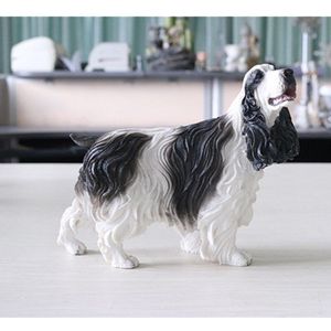 Sales Leuke Simulatie Puppy Standbeeld Spaniel Engels Cocker Spaniel Beeldje Terriers Hars Sculptuur Ambachten Relatiegeschenken L3441