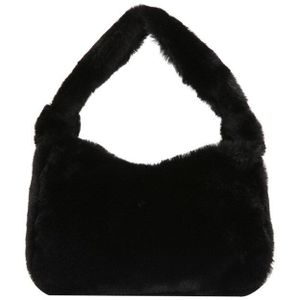 Vintage Luipaard Patroon Vrouwen Onderarm Zak Faux Fur Dames Hobos Kleine Schoudertassen Elegante Pluche Vrouwelijke Portemonnee Handtassen