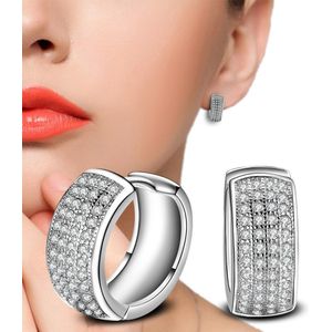 Dubbele Ster Cz Oorbellen Voor Vrouwen Sieraden Pendiente Plata 925 Sterling Zilveren H Earring Boucle D' Oreille Brincos