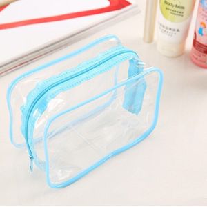 Aankomst Transparante Cosmetische Tas Vrouwen Reizen Makeup Organizer PVC Case voor Cosmetica Casual Rits Tas Organizer Necessaire