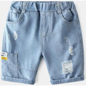 Zomer Baby Jongens Denim Shorts Mode Gat Kinderen Jeans Zuid-korea Stijl Jongen Toevallige Vijf Broek Kind 2 3 4 5 6 7 8 Jaar
