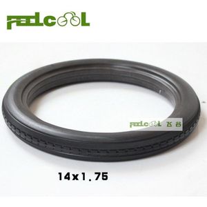 FEELCOOL 14*1.75 Fiets Solid Tire 14 Inch Tire voor Elektrische Fiets Rubber Zwart 14x1.75 Bike Band