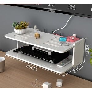 Punch-Gratis Router Wifi Woonkamer Socket Set-Top Box Rack Rack Router Opbergdoos Muur Opknoping Decoratieve partitie Slaapkamer