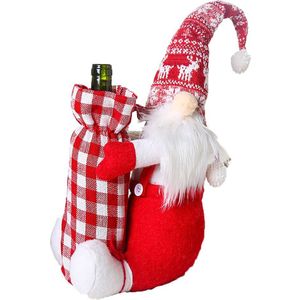Kerst Wijnfles Decor Set Kerstman Sneeuwpop Fles Cover Kleding Keuken Decoratie Voor Nieuwjaar Xmas Diner