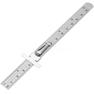 6 Inch Markering Met Afneembare Clip Diepte Gauge Gat Draagbare Meetinstrument Rvs Nauwkeurige Hoogte Pocket Lengte Heerser