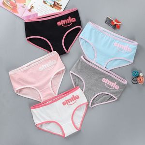 3 Stk/partij Glimlach Slips Slipje Ondergoed Katoen/Spandex Tieners Tiener Kinderen Meisje 8-14Years