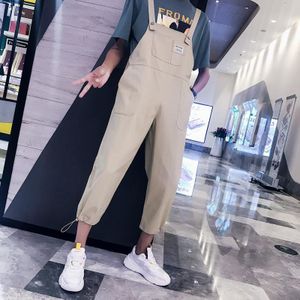 Idopy Mode mannen Mode Bib Overalls Koreaanse Stijl Slim Fit Harajuku Jumpsuits Voor Man Jarretel Broek Voor Mannen