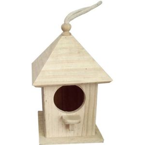 Houten Doos Feeder Dierbenodigdheden Opknoping Nest Tuindecoratie Kooi Papegaai Vogel Huis Outdoor Thuis Pastorale Onderdak Craft