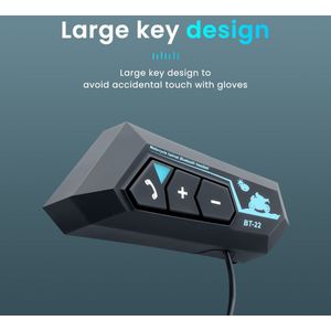 BT-22 Motorfiets Draadloze Bluetooth 5.0 Edr Helm Headset Handsfree Telefoongesprek Kit Stereo Anti-Interferentie Bt Headset