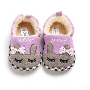 Winter Baby Schoenen 0-1 Jaar Oud Pasgeboren Gebreide Animal Print Katoen Schoenen Baby Katoenen Schoenen Warme Schoenen Zachte zolen Peuter Schoenen