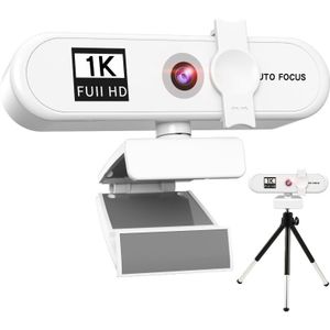 Usb Webcam 1080P /2K/4K Autofocus Hdcamera Ingebouwde Microfoon Met Stand Wit voor Computer Notebook