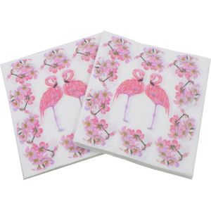 20 Ps/pak Flamingo Papieren Handdoek Servetten Tissue Cartoon Afdrukken Papieren Zakdoeken Thuis Bruiloft Restaurant Gebruik Decoratie
