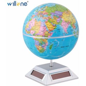 Willone 1 set Duurzaam Roterende Globe Kaart Zonne-energie Kamer Kantoor Tafel decoratie voor Kinderen Educatief