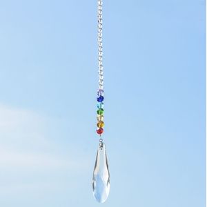 Shiny Handgrepen Crystal Opknoping Prisma Bal Chakra Kralen Strand Rainbow Suncatcher Kroonluchter Chrismas Decoratie
