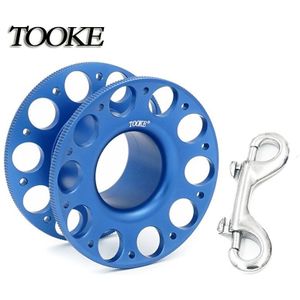 Tooke Prestaties Duurzaam Licht Gewicht Duiken Aluminium Vinger Reel Cave Duik Onderwater Tech Gids Line Spool Bolt