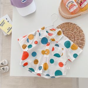 2022 Summer Girls Boys Cute Print Short Sleeve Blouse