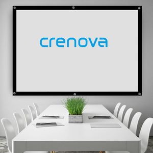 CRENOVA Projectiescherm Outdoor Witte Doek Materiaal Ondersteuning Home Theater Film LED Projector 4:3 60 72 84 100