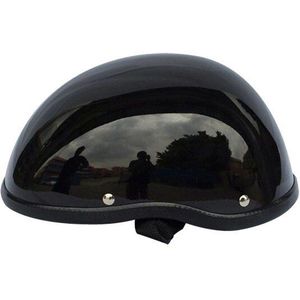 57-62Cm Abs Plastic Motorhelm Voor Harley Motorcross Capacete Half Helm Retro Matte Heldere Zwarte