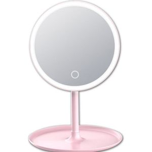 Led Make-Up Spiegel Usb Opslag Led Gezicht Spiegel Verstelbare Touch Dimmer Led Vanity Mirror Stand Up Desk Cosmetische Spiegel