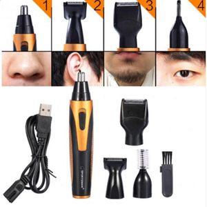 Sportman 4in1 Usb Oplaadbare Waterdicht Neus Bakkebaarden Wenkbrauw Baard Oor Haar Trimmer