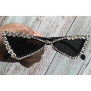 Parel Shades Vrouwen Zonnebril Cat Eye Trendy Brillen Ronde Vormen Vrouwelijke Brillen Leuke Hart Zonnebril UV400